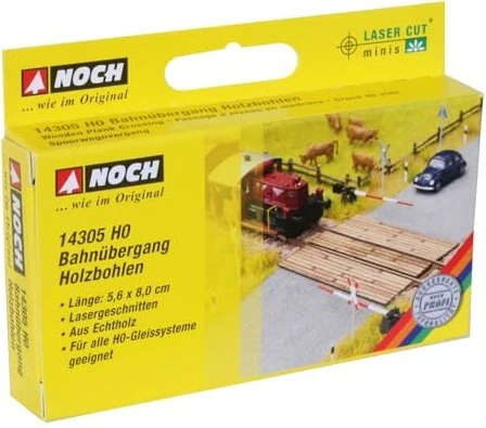 Noch Bahnübergang Holzbohlen