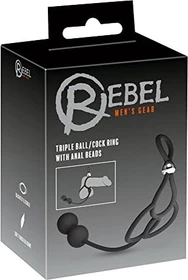 You2Toys Rebel Triple Ball Penisring mit Analperlen