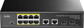 Cudy GS20 Rackmount Gigabit Switch, 10x RJ-45, 2x SFP, 120W PoE+ (GS1010PS2)