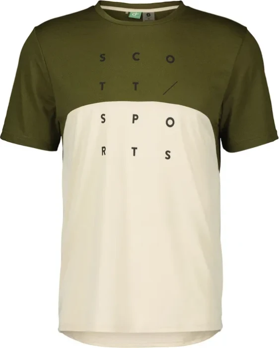 Scott Trail Flow DRI Trikot kurzarm fir green/dust white (Herren)