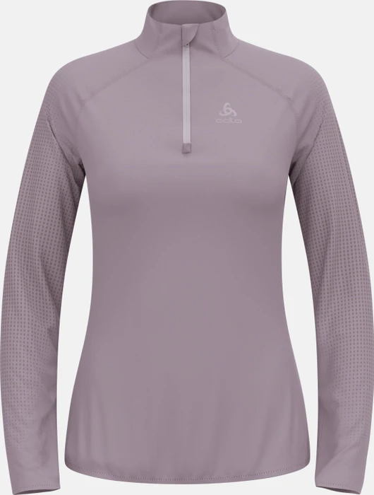 Odlo Zeroweight Warm Half Zip 2.0 Laufshirt langarm gray ridge (Damen)