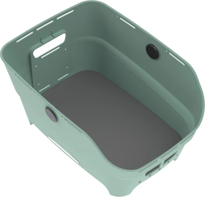 Basil Cento Neo WSL Fahrradkorb silvergreen