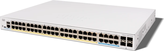 Cisco Catalyst 1300X Rackmount Gigabit Managed Switch, 48x RJ-45, 4x SFP28, 740W PoE++