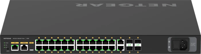 Netgear AV Line M4250 Rackmount Gigabit Managed Switch, 26x RJ-45, 4x SFP+, 480W PoE+