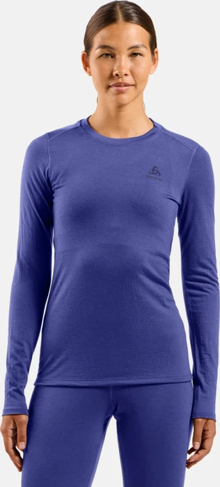 Odlo Natural Merino 160 Baselayer Funktionsshirt langarm skipper blue (Damen)