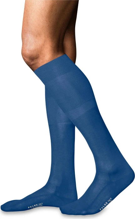 Falke No. 9 Pure Fil d'Écosse Socken deep water (Herren)