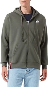 Alpha Industries Basic Zip SL Hoodie dark olive (Herren)