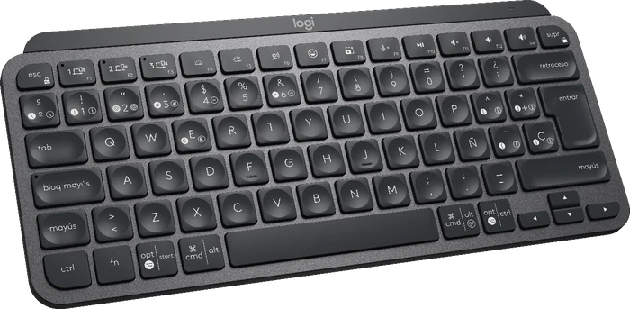 Logitech MX Keys Mini, LEDs weiß, Logi Bolt, Graphite, schwarz, USB/Bluetooth, ES