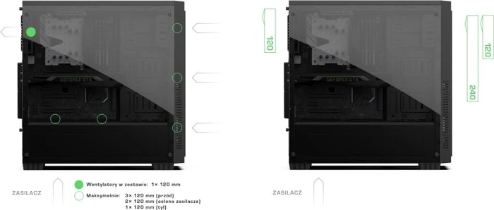 Endorfy SilentiumPC Regnum RG1 TG, Glasfenster