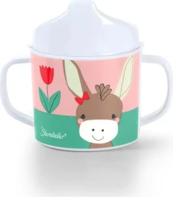 Sterntaler Henkeltasse Trinkbecher mit Trinkaufsatz, 6+M, esel emmily