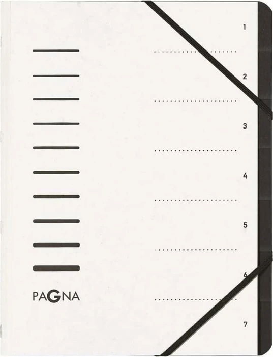 Pagna Ordnungsmappe, 7 Fächer, A4, weiß