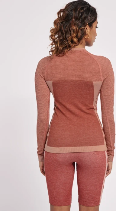 hummel CEA Seamless Tight Funktionsshirt langarm withered rose/rose tan melange (Damen)