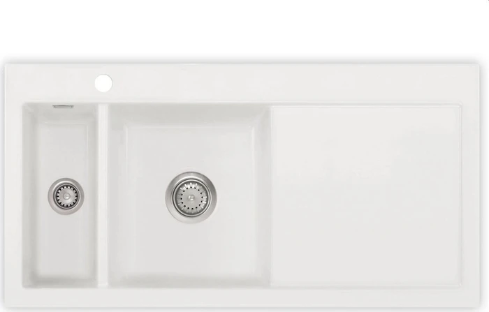systemceram Mera 100 Einbau Becken links polar