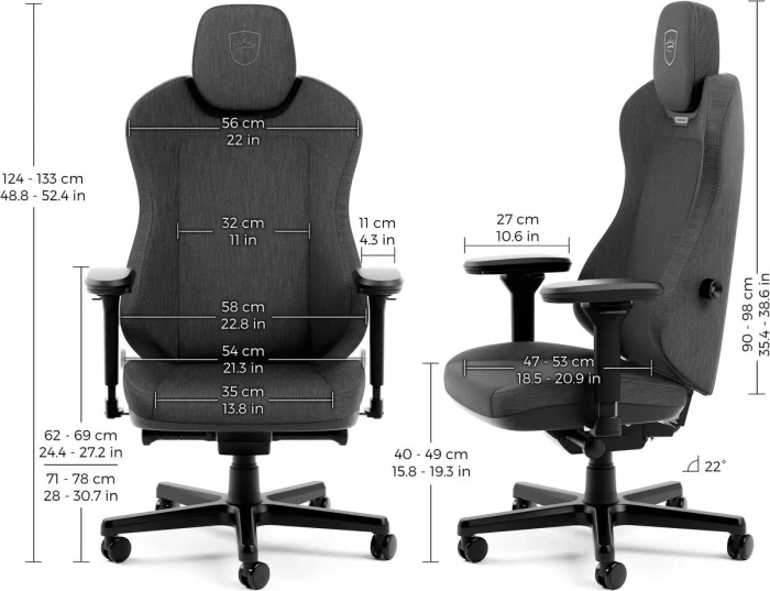 noblechairs Aura Atmoshell Gamingstuhl, anthrazit