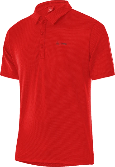 Löffler Tencel CF Poloshirt kurzarm rot (Herren)