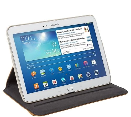 Targus Versavu Slim Galaxy Tab 4 10.1" Rotating Stand Case hellbraun