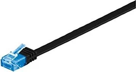goobay Flach-Patchkabel, Cat6a, U/UTP, RJ-45/RJ-45, 2m, schwarz