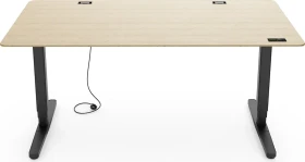 Yaasa Desk Pro elektrisch höhenverstellbarer Sitz-Steh-Schreibtisch 160x80cm Bambus/schwarz
