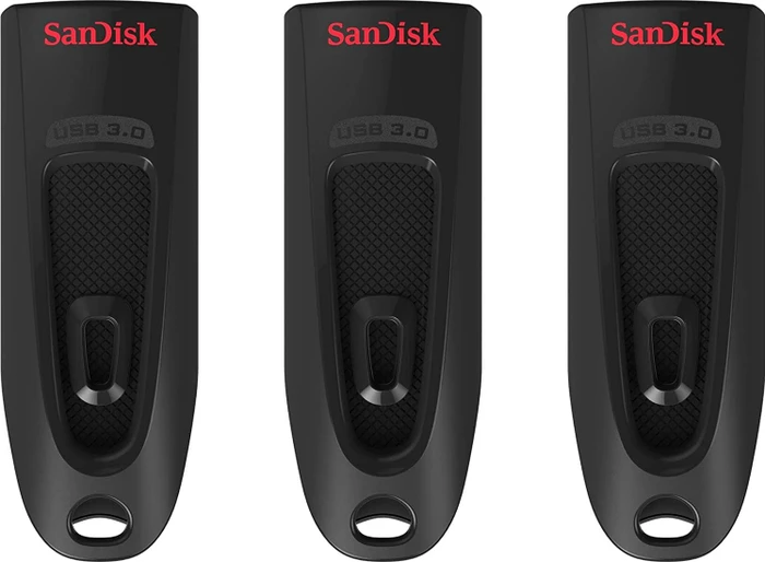 SanDisk Ultra 32GB schwarz, USB-A, USB 3.2 Gen 1×1, 3er-Pack