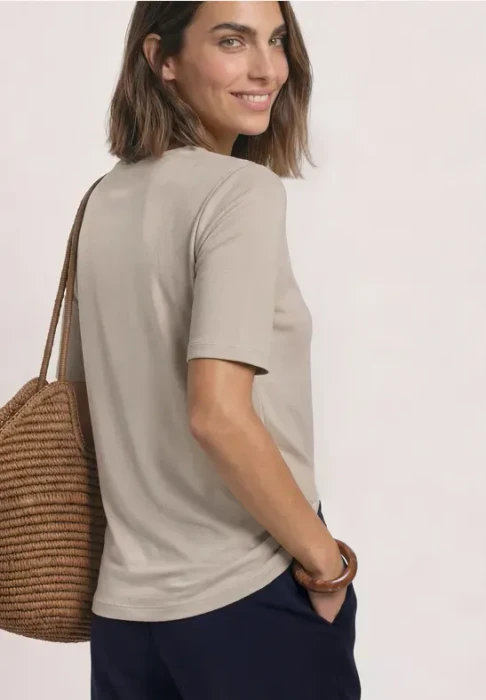 Street One Basic Palmira T-Shirt kurzarm clay sand (Damen)