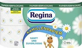 Regina Kamillenpapier Toilettenpapier 3-lagig weiß, 6 Rollen