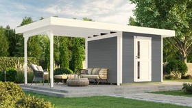 Weka 172 B 530x241cm Gerätehaus grau