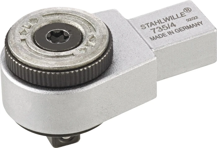 Stahlwille 735/4 Feinzahn Einsteck-Ratsche Steckschlüssel-Adapter 9x12mm, 1/4"