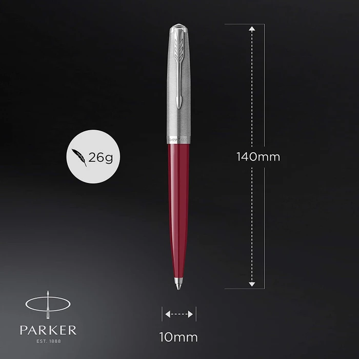 Parker 51 Kugelschreiber burgundy resin/chrome trim, Geschenkbox
