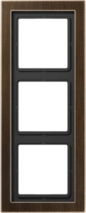 Jung Serie LS-design Rahmen 3-fach, messing antik