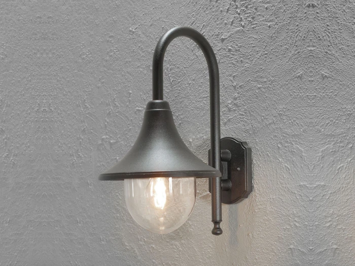 Konstsmide Benu E27 26cm Wandleuchte hängend schwarz