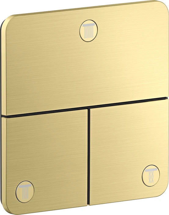 Hansgrohe Axor ShowerSelect ID softsquare Kontrollfeld Ventil für 3 Verbraucher brushed brass