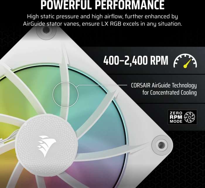 Corsair iCUE LINK LX120 RGB Expansion Kit, weiß, 120mm