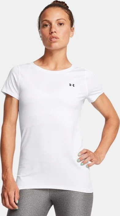 Under Armour HeatGear Armour Funktionsshirt kurzarm weiß/schwarz (Damen)