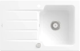 Villeroy & Boch Architectura 45 Einbau Becken reversibel mit Ablauffernbedienung stone white