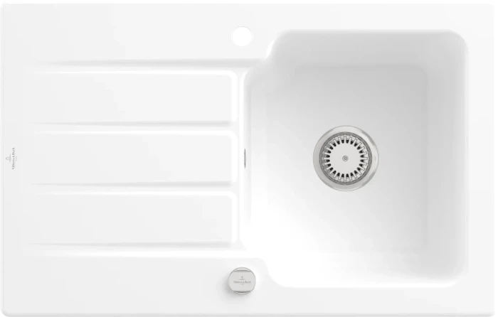 Villeroy & Boch Architectura 45 Einbau Becken reversibel mit Ablauffernbedienung stone white