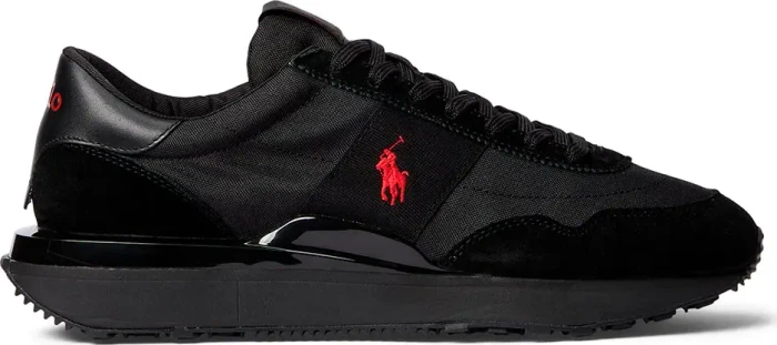 Polo Ralph Lauren Train 89 Suede triple black/red pb
