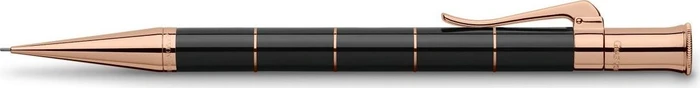 Graf von Faber-Castell Classic Anello Drehbleistift B 0.7mm graphit, schwarz/rosegold, Radierer