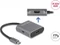 DeLOCK USB-C auf 2x HDMI 4K 60Hz Splitter mit PD 100W, 0.15m Vorschaubild