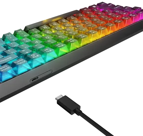 Lenovo Legion K510 Mini Pro Gaming Keyboard, LEDs RGB, hot-swap, Kailh BROWN, USB, US