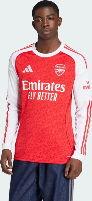 adidas FC Arsenal 2025/2026 Heimtrikot langarm better scarlet/white (Herren)