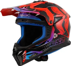LS2 MX708 Fast II Wash rot/schwarz/blau
