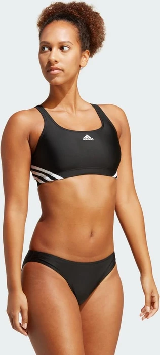 adidas 3-Streifen Bikini-Set schwarz/weiß (Damen)