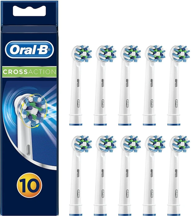 Oral-B CrossAction 8+2 Ersatzbürste weiß, 10 Stück