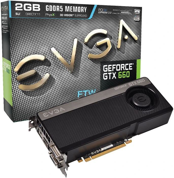 EVGA GeForce GTX 660 FTW, 2GB GDDR5, 2x DVI, HDMI, DP