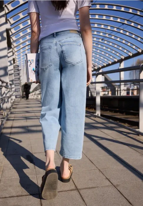 Street One Studio Bleached Wide Leg Jeans ultra bleach random (Damen)