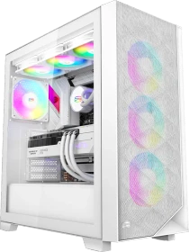 PCCooler C3D510 BK ARGB, weiß, Glasfenster