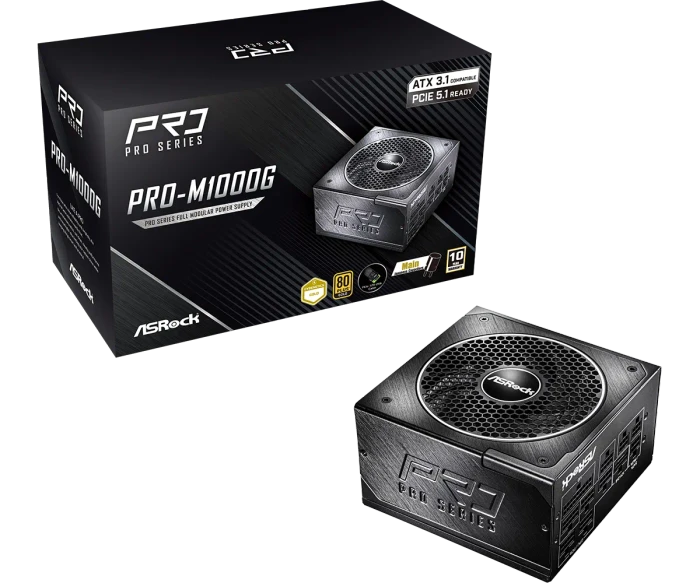 ASRock PRO Series Full Modular Gold PRO-M1000G 1000W, ATX 3.1