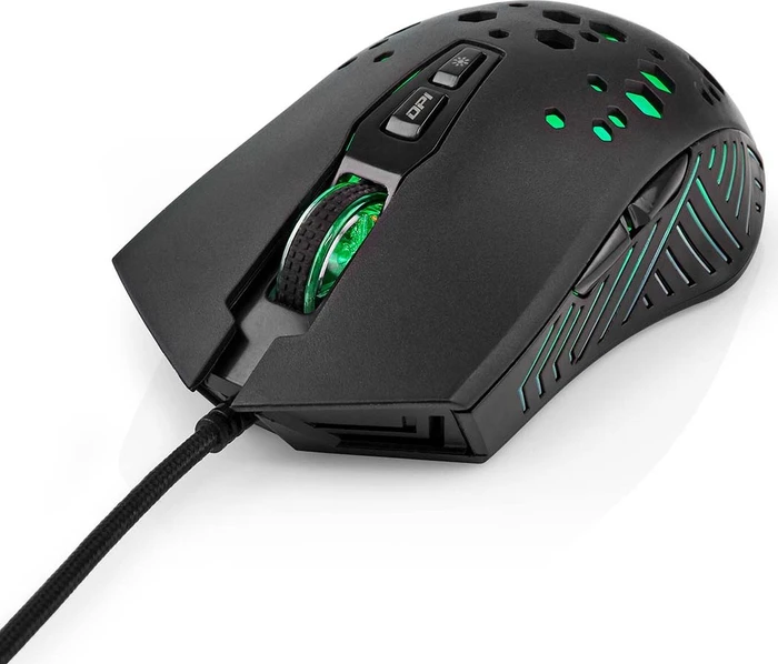 Nedis Wired Gaming Mouse with 12 lighting modes, schwarz, USB