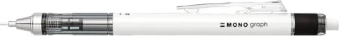 Tombow MONO graph Druckbleistift HB 0.7mm grau, weiß, Radierer