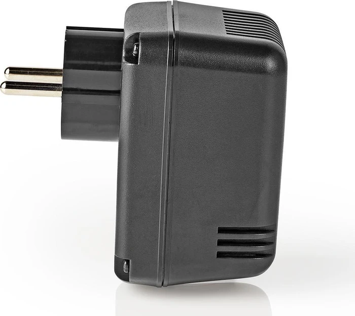 Nedis Umrichter 230V-110V, ungeerdete USA Buchse auf Schutzkontakt Stecker, 45W, schwarz